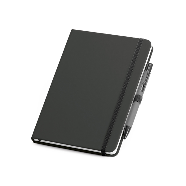 Kit de caderno e esferográfica