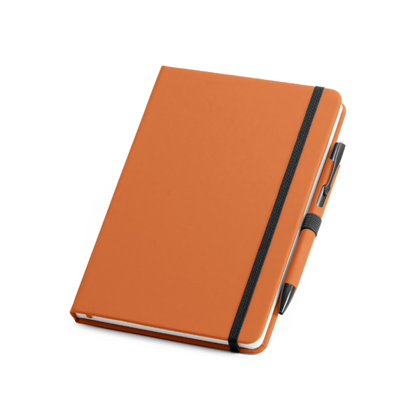 Kit de caderno e esferográfica